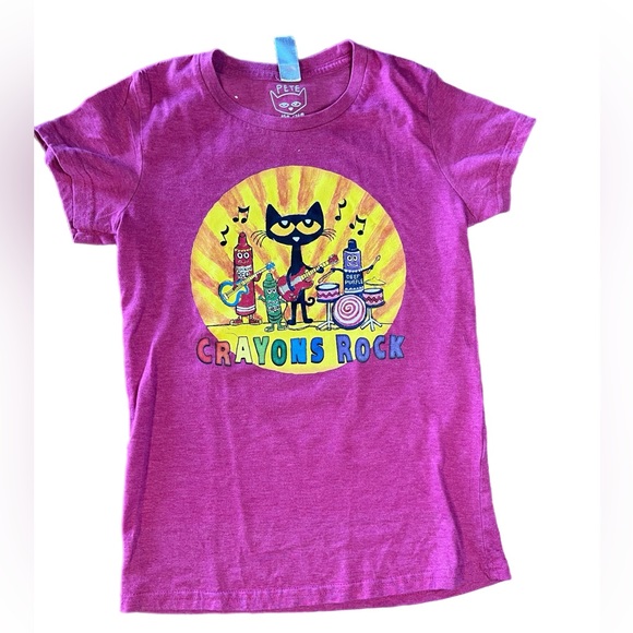 pete the cat Other - Pete the Cat Crayons Rock children’s literature magenta short sleeve shirt med